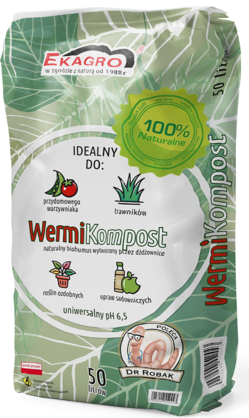 Wermikompost nawóz naturalny 50 l Ekagro – HIPPER.pl